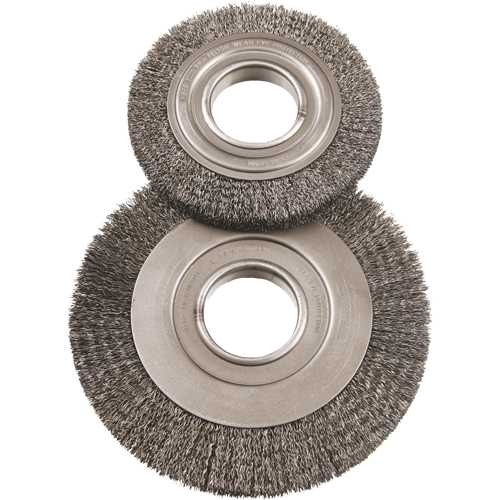 6" Major Wire Wheel Brushes, 6" Dia., 0.014" Fill, 2" Arbor Cantin et fils