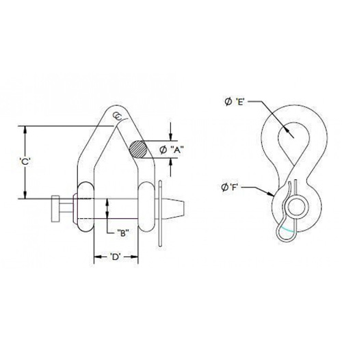 Campbell&reg; Short Body Twisted Clevis Cantin et fils