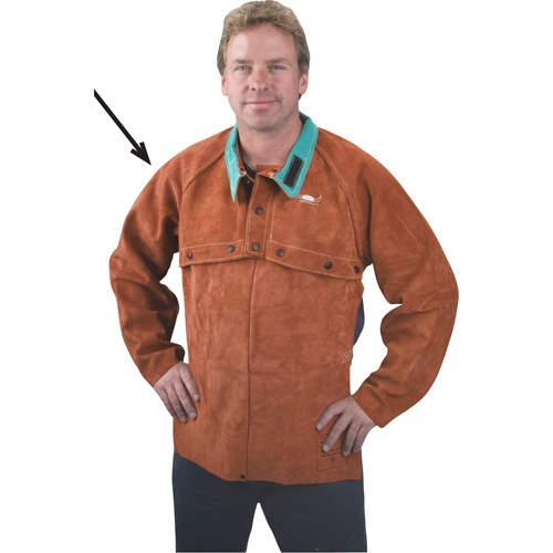Leather Cape Sleeves, Medium, Lava Brown Cantin et fils