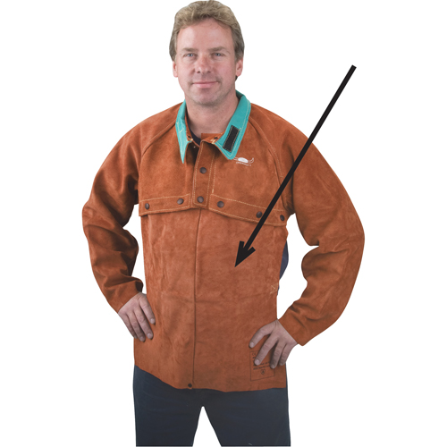 Leather Bib, 14" L, Lava Brown Cantin et fils