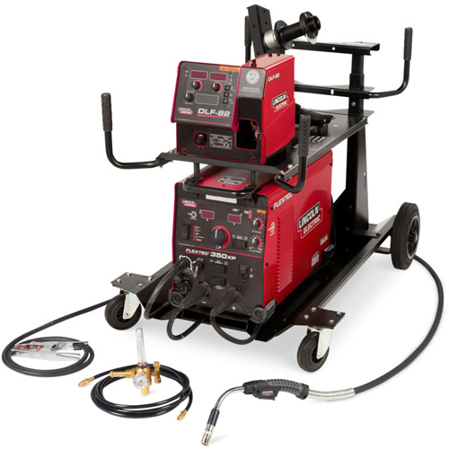 Syst&egrave;me de soudage MIG Flextec Ready-Pak 350XP/DLF-82, 380 V/460 V/575 V, 3 Ph Cantin et fils