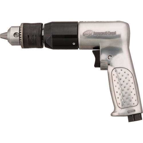 Perceuse pneumatique r&eacute;versible, 4 pi³/min, 1/4" NPTF, 94 dBA, 1/2" mandrin, Avec cl&eacute; Cantin et fils