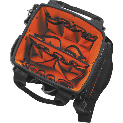 Tradesman Pro Tool Tote, Ballistic Nylon, 40 Pockets, Black/Orange Cantin et fils
