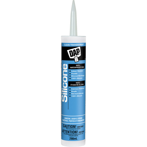 Silicone Sealant, 290 ml, Tube, Clear Cantin et fils