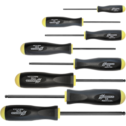 Jeux de tournevis ball driver - SAE, 8 m Cantin et fils