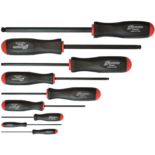 Ball Driver Screwdriver Sets - Metric, 9 Pcs. Cantin et fils