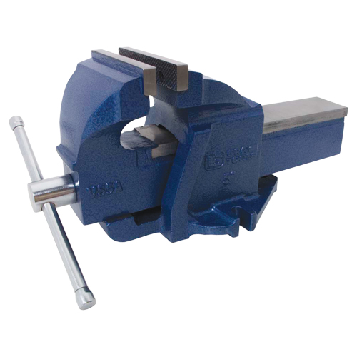 Ductile Iron Mechanics Bench Vise, 5" Jaw Width, 3-3/10" Throat Depth Cantin et fils