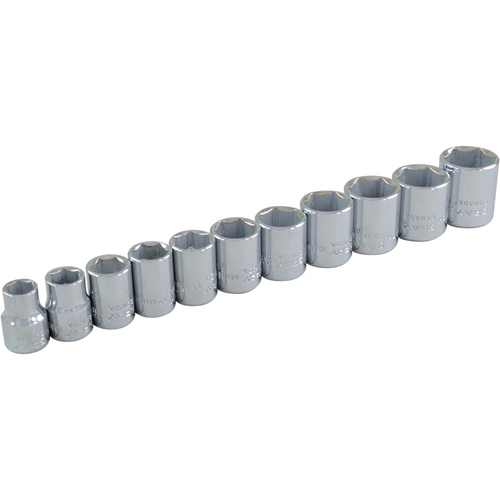 Jeu de douilles, 11 Mcx, Prise de 3/8" Cantin et fils
