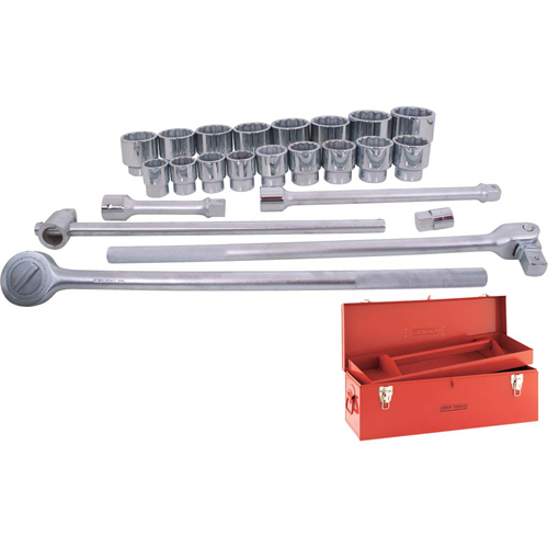 Socket & Attachment Set, 24 Pcs, 1" Drive Size Cantin et fils
