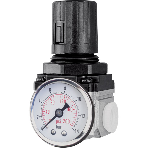 R&eacute;gulateur de d&eacute;bit d'air (manom&egrave;tre compris), 1/4" NPT, PSI max. de 220 PSI, Modulaire Cantin et fils