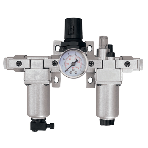 Filtre, r&eacute;gulateur et lubrificateur d'air modulaire (manom&egrave;tre compris), 1" NPT Cantin et fils