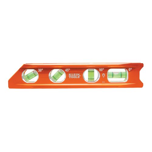 Torpedo Billet Level, 8" L, Aluminum, 4 Vials, Magnetic Cantin et fils