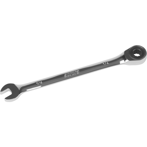 Cl&eacute; mixte &agrave; cliquet SAE, 12 pans, 1/4", Fini Chrome Cantin et fils
