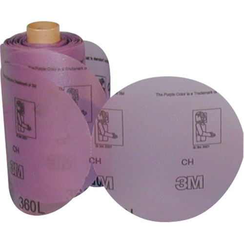 Rouleau de disques abrasifs Stikit 360L, 6" dia., Grain P800, Oxyde d'aluminium Cantin et fils