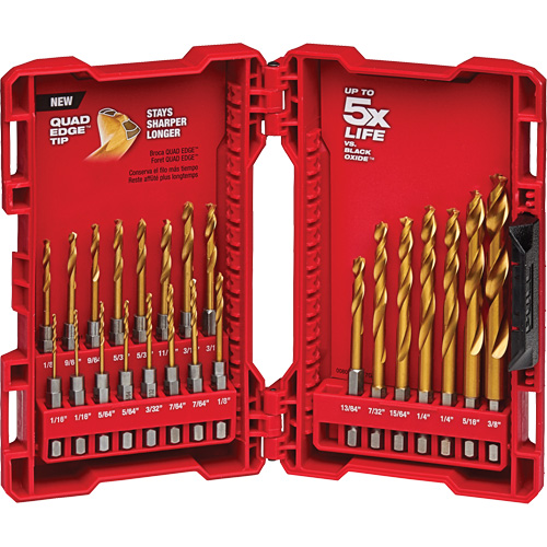 Shockwave Impact Duty Drill Bit Set, 23 Pieces, Titanium Cantin et fils