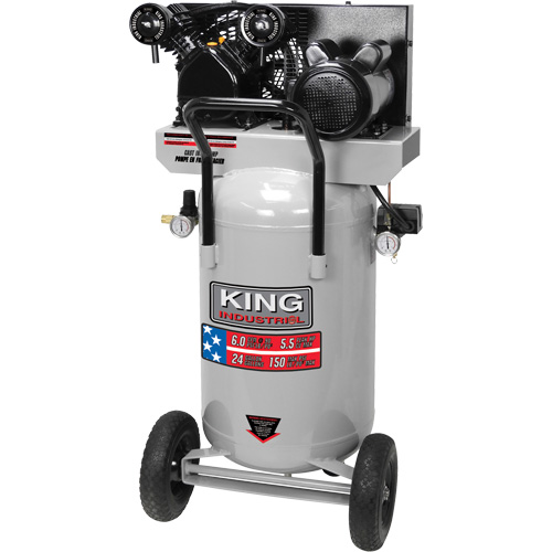 Compresseur &agrave; air, &eacute;lectrique, 24 gal. (29 gal. US), 150 PSI, 120/1/240/1 V Cantin et fils