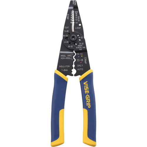 Wire Stripper/Crimper/Cutter Multi-Tool, 8-1/2" L, 10 - 22 AWG Cantin et fils