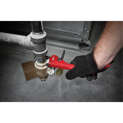 Pipe Wrench, 1" Jaw Capacity, 8" Long, Powder Coated Finish Cantin et fils