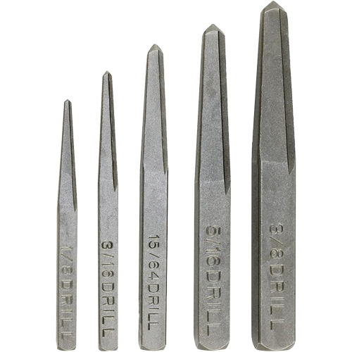 Screw Extractor Set, Chromium Steel, 5 Pieces Cantin et fils