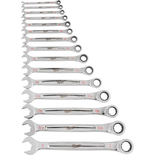 Ratcheting Wrench Set, Combination, 15 Pieces, Imperial Cantin et fils