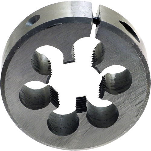 Fili&egrave;re ronde ajustable pour tuyaux DRILLCO, dia. 2-1/2", Filet de 1"-11, Acier rapide Cantin et fils