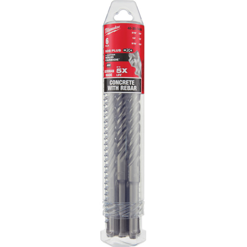 MX4 4-Cutter Rotary Hammer Drill Bit Kit, 6 Pieces, Carbide Cantin et fils