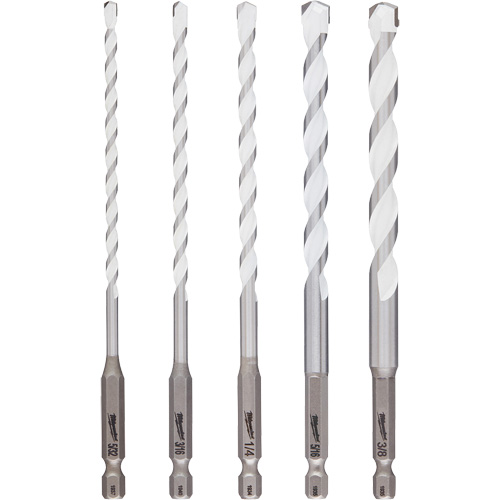 Shockwave Multi-Material Drill Bit Set, 5 Pieces, Carbide Cantin et fils