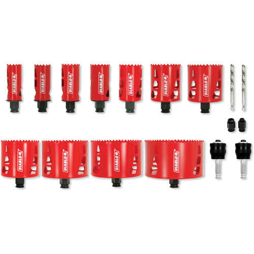 Plumber's Bi-Metal Hole Saw Set, 17 Pieces Cantin et fils
