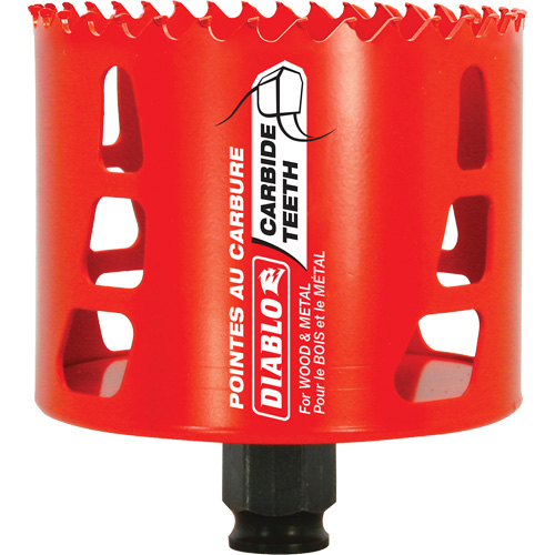 Scie cloche pour bois et m&eacute;tal, 3-1/4", Profondeur de la coupe 2-3/8", Carbure Cantin et fils
