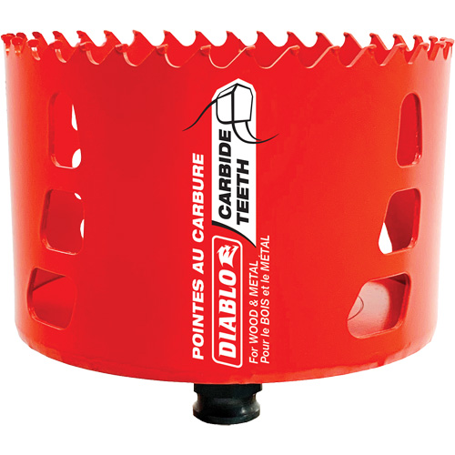 Wood & Metal Hole Saw, 4", 2-3/8" Depth of Cut, Carbide Cantin et fils
