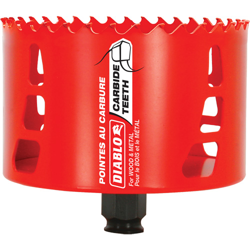 Scie cloche pour bois et m&eacute;tal, 4-1/8", Profondeur de la coupe 2-3/8", Carbure Cantin et fils