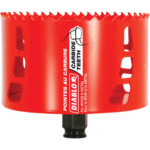 Wood & Metal Hole Saw, 4-1/4", 2-3/8" Depth of Cut, Carbide Cantin et fils