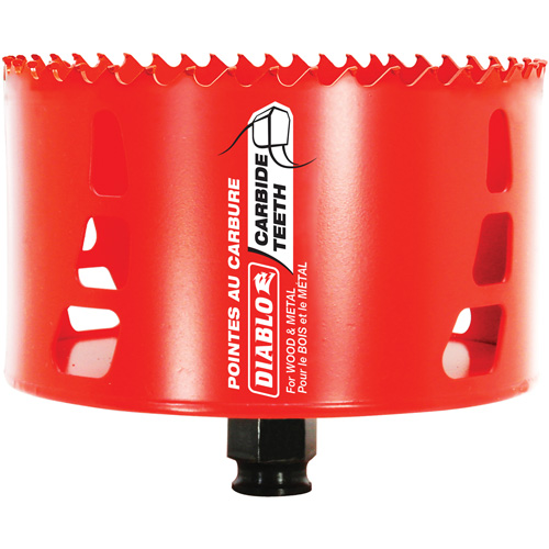 Scie cloche pour bois et m&eacute;tal, 4-1/2", Profondeur de la coupe 2-3/8", Carbure Cantin et fils