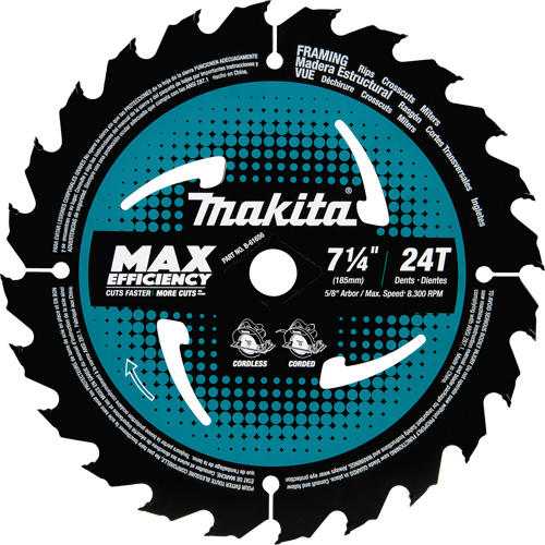 Carbide-Tipped Max Efficiency Framing Circular Saw Blade, 7-1/4", 24 Teeth, Wood Use Cantin et fils