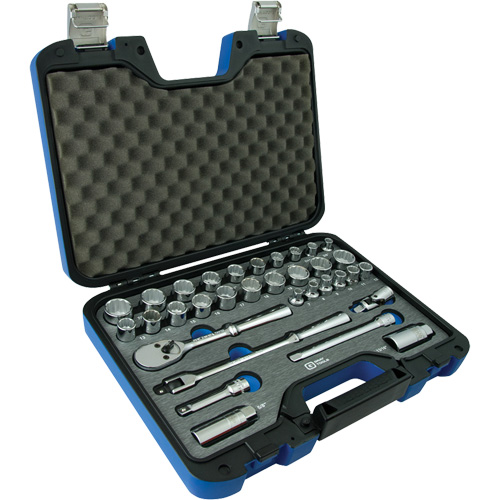 12 Point SAE & Metric Socket Attachment Set, 33 Pcs, 3/8" Drive Size Cantin et fils
