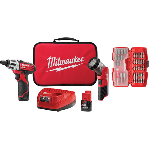 Trousse daccessoires pour tournevis avec lampe de travail, Lithium-ion, 12 V Cantin et fils