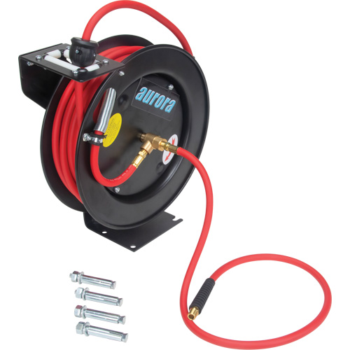 Hose Reel, Air/Water, 1/4" x 35', Single Hose, 300 psi Cantin et fils