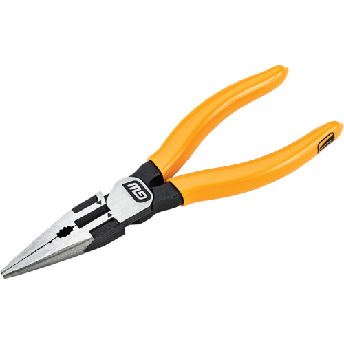 Pitbull Dipped Handle Long Nose Pliers, 6" L Cantin et fils