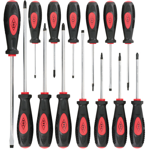IESD-14S Jeu de tournevis ergonomiques, 14 mcx, Magn&eacute;tique Cantin et fils