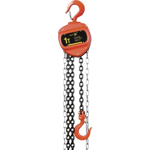 VCH Series Chain Hoist, 10' Lift, 2200 lbs. (1 tons) Capacity, Heat-Treated Alloy Steel Chain Cantin et fils