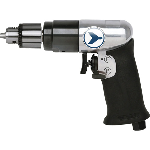 AD38VSRK Perceuse pneumatique &agrave; vitesse variable, 6 pi³/min, 1/4" NPT, 82 dBA, 3/8" mandrin, Avec cl&eacute; Cantin et fils