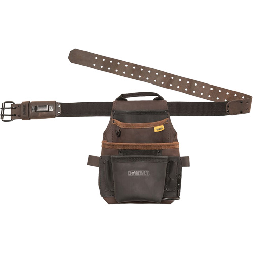 Poche &agrave; outils et ceinture, Porte-outil multiple, Cuir, 12 Poches Cantin et fils
