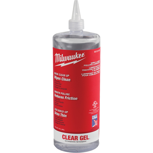 Wire & Cable Pulling Clear Gel Lubricant, Squeeze Bottle Cantin et fils