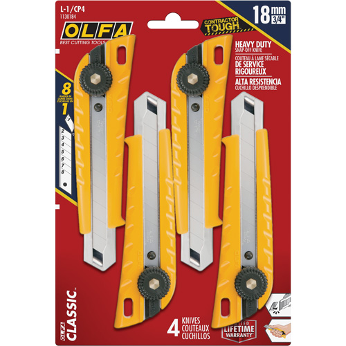 MXP-L Ratchet Knife with Die-Cast  Handle, 18 mm Cantin et fils