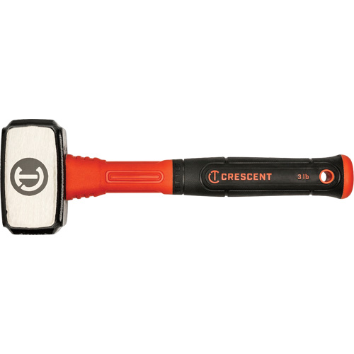 Drilling Hammer, 3 lbs., Fibreglass Handle, 4" L Cantin et fils