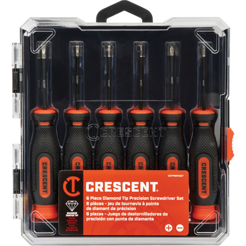 Diamond Tip Precision Screwdriver Set, 6 Cantin et fils