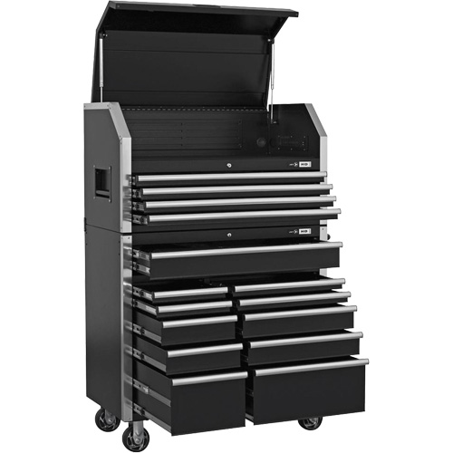 HDCC-4115 HD Series Toolbox Combo, 21-1/2" D x 44-1/5" W x 63-3/10" H, Black Cantin et fils