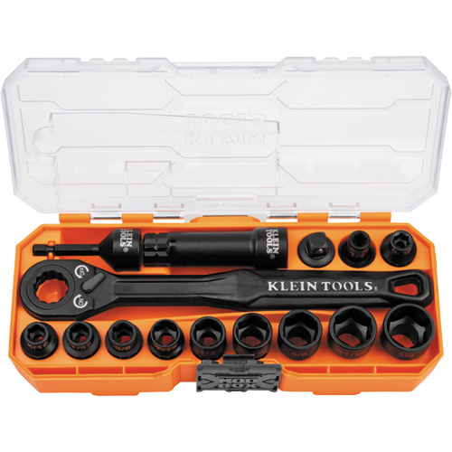 KNECT Essential Pass Through Impact Socket Set, 28 Pcs, Impact, 3/8" Drive Size Cantin et fils