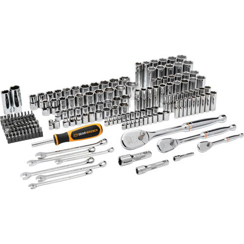 1/4", 3/8”, & 1/2" Drive 90T SAE/MM Mechanics Hand Tool Set Cantin et fils