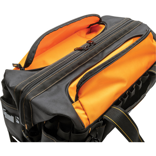 Sac &agrave; outils de 20" pour les professionnels, Nylon, 33 pochettes, Noir/Orange Cantin et fils